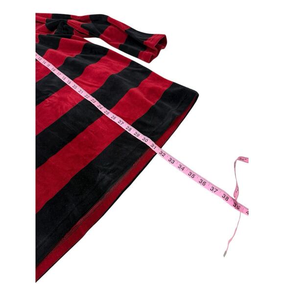 Ralph Lauren Womens 3X Red Black Red Stripe Velour Track Suit Set Half Zip - Picture 6 of 12